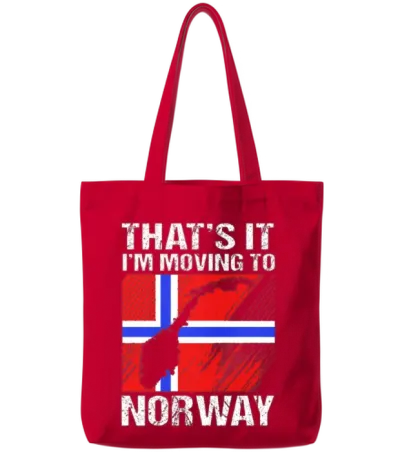 Norway Nordic Norwegian Tote Bags - Red