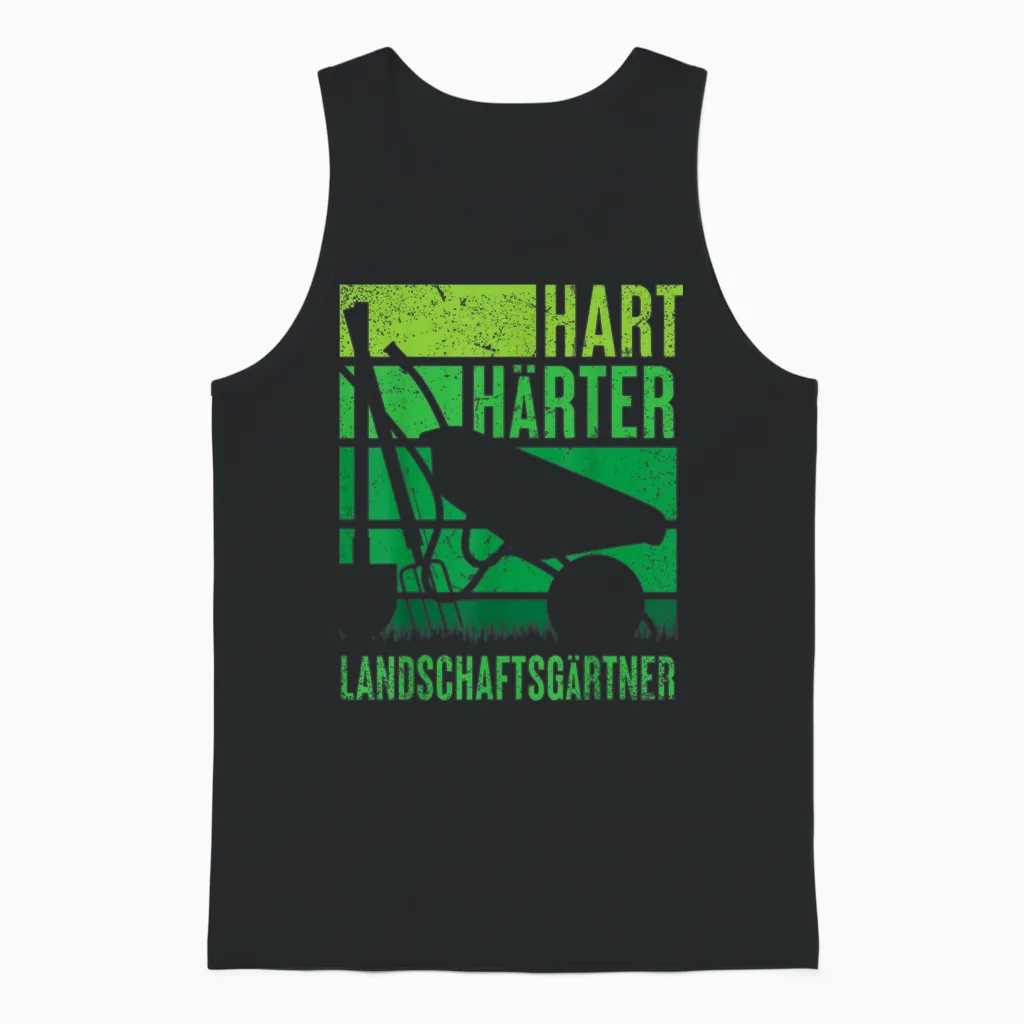 Hart Hardter Landscape Gardener Gardening and Landscaper T-Shirt, Black Unisex Tank Top in Black