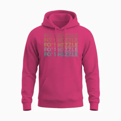 Vintage Retro Fo Shizzle Unisex Hoodie - Heliconia