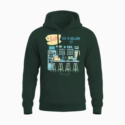 Gilmore Girls Pastel Luke's Counter Sketch Tv Show Unisex Hoodie - Forest
