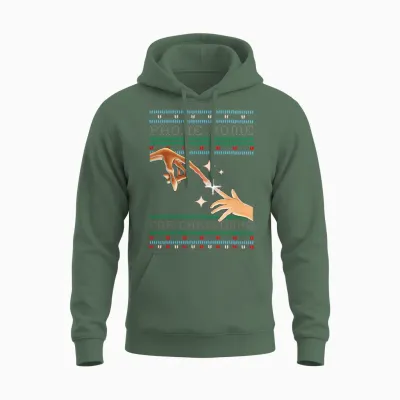 E.t. the Extra-Terrestrial Phone Home Christmas Unisex Hoodie - Military Green