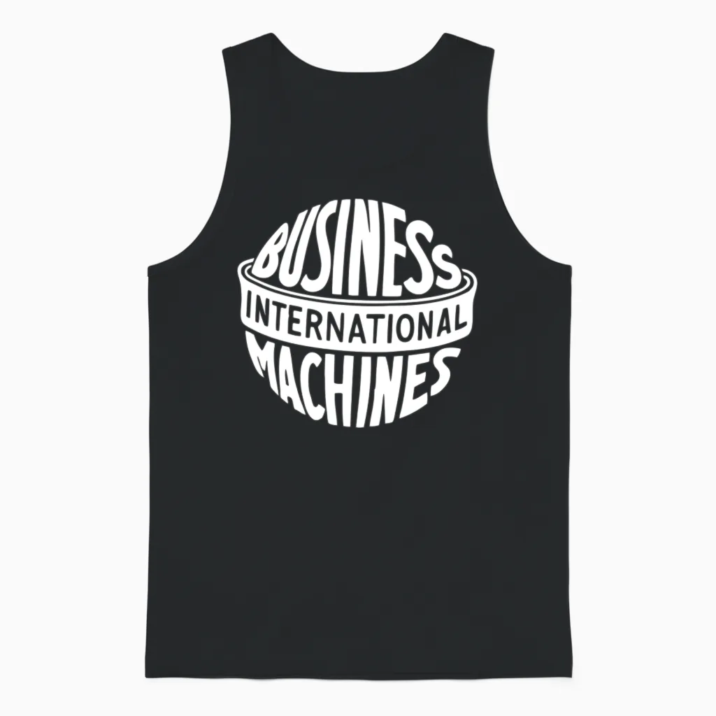 Vintage Ibm Logo Unisex Tank Top in Black