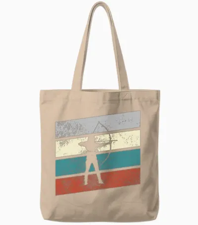 Archer Retro Tote Bags - Natural