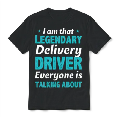 I'm the Legendary Delivery Driver Funny Delivery Unisex T-Shirt - Black