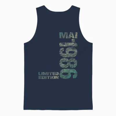 Limited Edition Mai 1986 Mann Frau 40. Geburtstag Unisex Tank Top - Navy