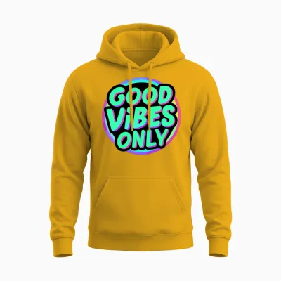 Only Positive Message for a Man And Unisex Hoodie - Gold