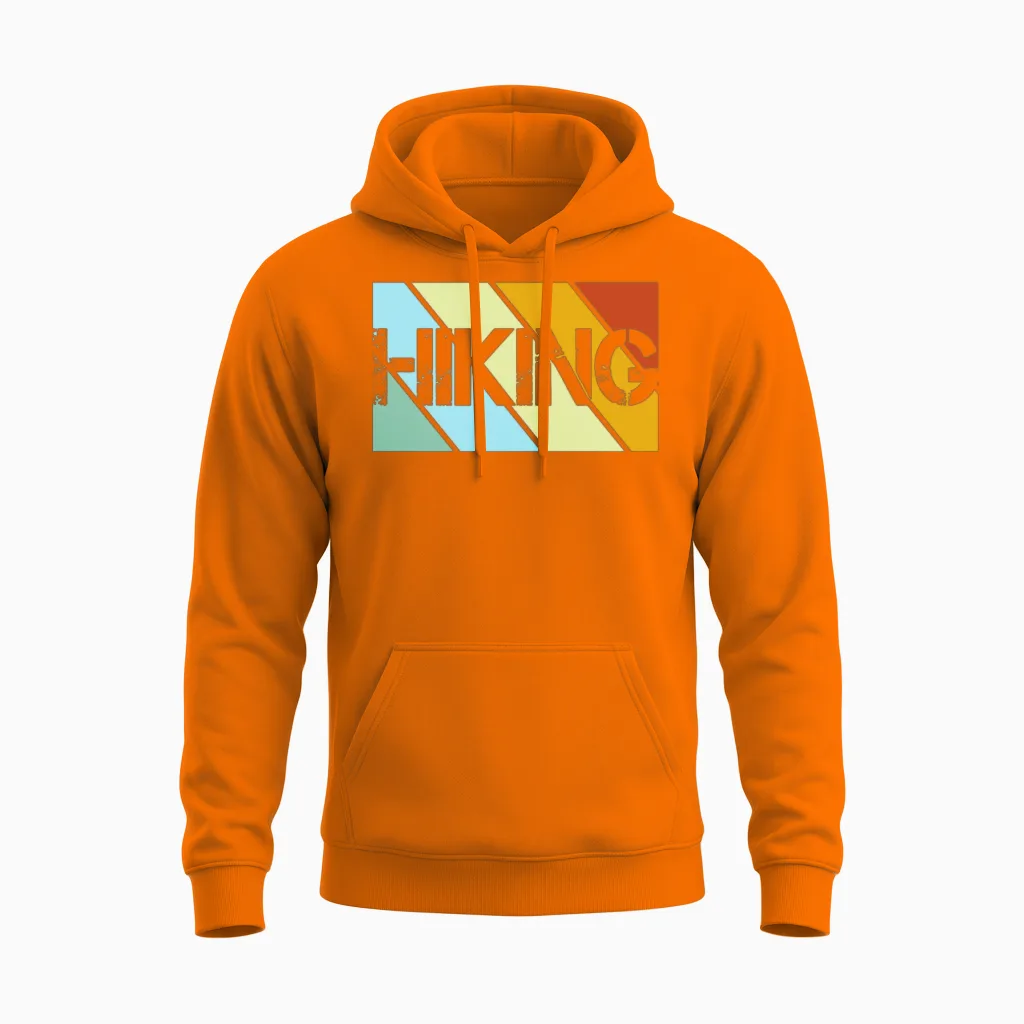 Hiking Retro & Outdoors Unisex Hoodie in Safety Orange