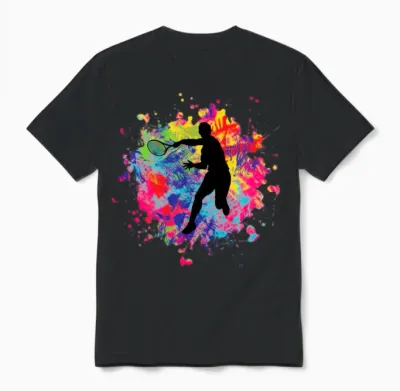 Tennis Unisex T-Shirt - Black