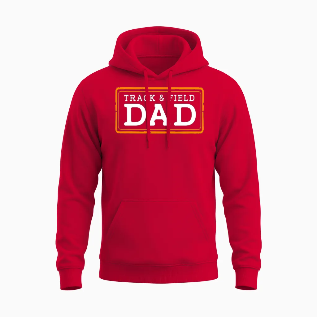 Athlete Track and Field Dad Unisex Hoodie in Red