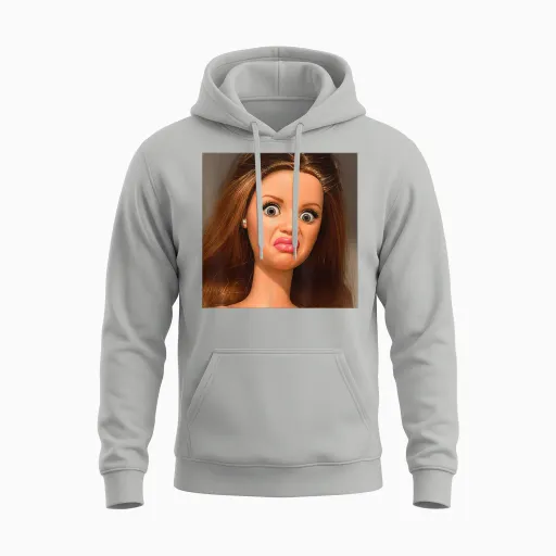 Disgusted Face Meme Doll Babe X Only Baby Love Date Fans Unisex Hoodie - Ash