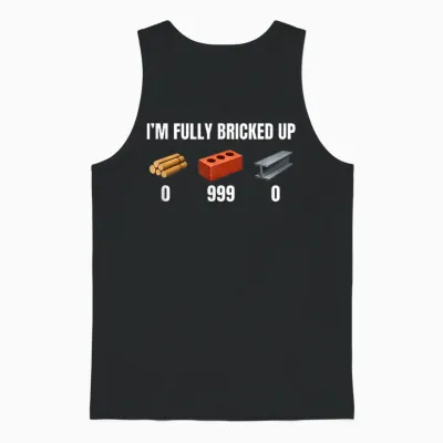Ich Bin Voll Zugemauert Lustiges Gen Z-Meme Brainrot Slang Raunchy Unisex Tank Top - Black
