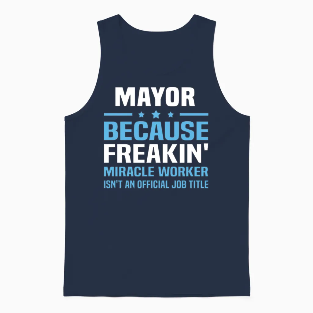 Mayor Unisex Tank Top in Navy