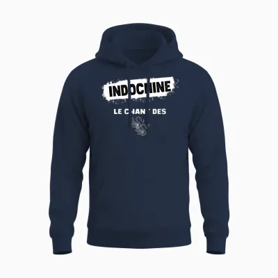 Indochine Swans Men Women and Children Long Sleeve, Black, S Unisex Hoodie - Navy
