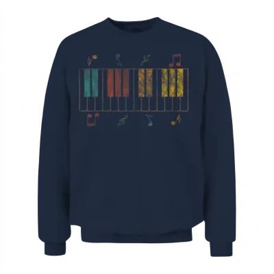 Classic Retro Piano Unisex Sweatshirt - Navy