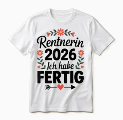Rentnerin 2026 Rente Damen Ich Habe Fertig Unisex T-Shirt - White