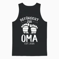 Befördert Zur Oma Est. 2026 Muttertag Oma 2026 Unisex Tank Top in Black - 1