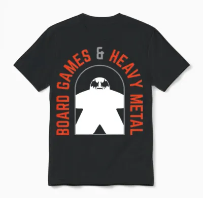 Board Games and Heavy Metal Meeple Unisex T-Shirt - Black
