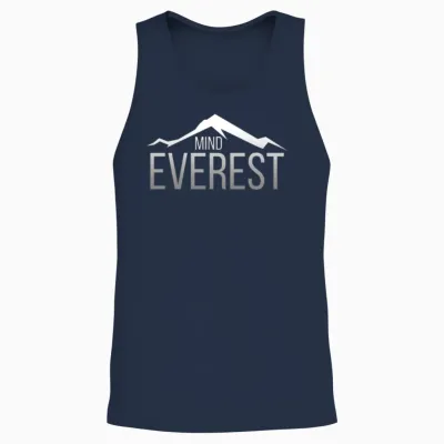 Hiking Mountain Mount Everest Mind Unisex Tank Top - Navy