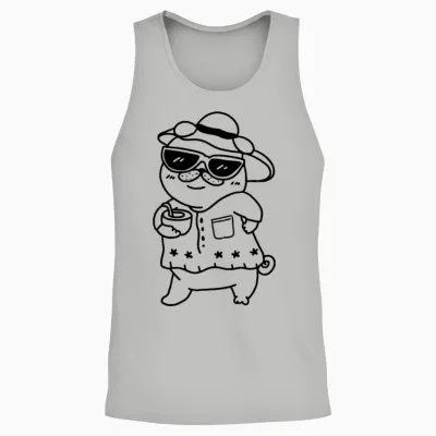 Kawaii Dog, Cute Dog. Unisex Tank Top - Ash