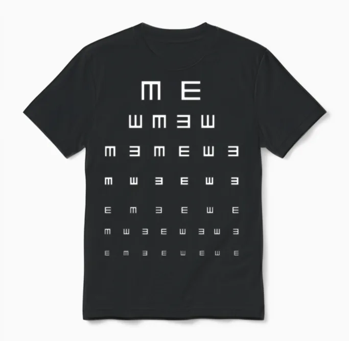 Vision Test Unisex T-Shirt in Black