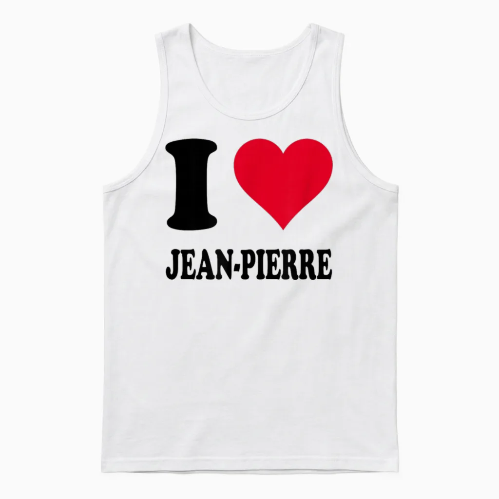 J'aime Jean-Pierre T-Shirt, White, S Unisex Tank Top in White