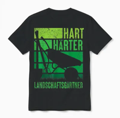 Hart Hardter Landscape Gardener Gardening and Landscaper T-Shirt, Black Unisex T-Shirt - Black