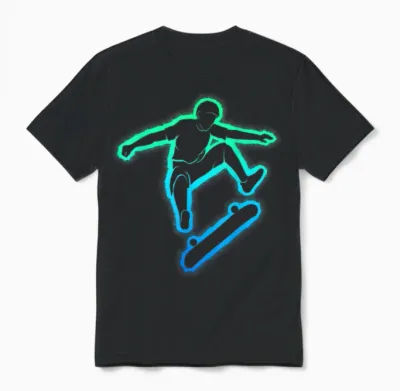 Skateboard Skateboarder Skater Boys Children Unisex T-Shirt - Black