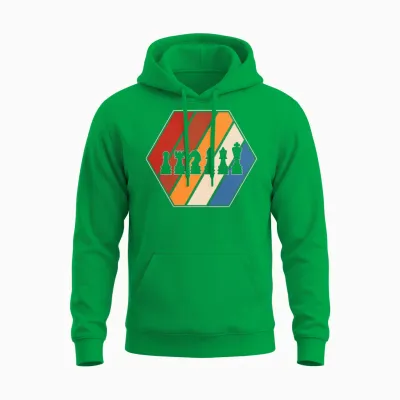 Chess Retro Unisex Hoodie - Irish Green