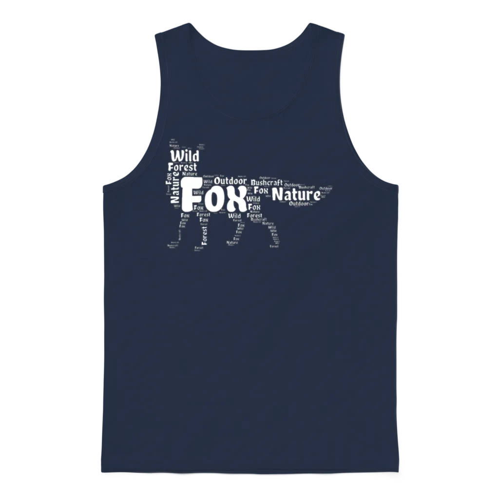 Fox โ Wildlife Gift Unisex Tank Top - Navy