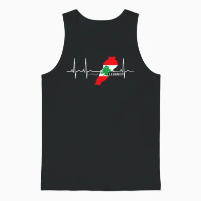 I Love Lebanon, Libanesische Flagge, Lebanese Flag, Libanon Unisex Tank Top - Black