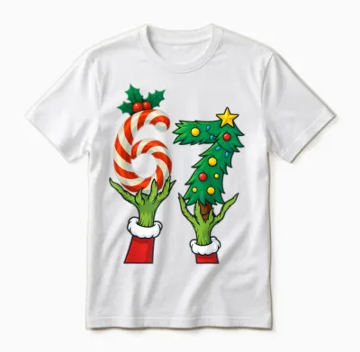 67 Christmas 6 7 Meme Hands Holiday Gen Alpha For Unisex T-Shirt - White