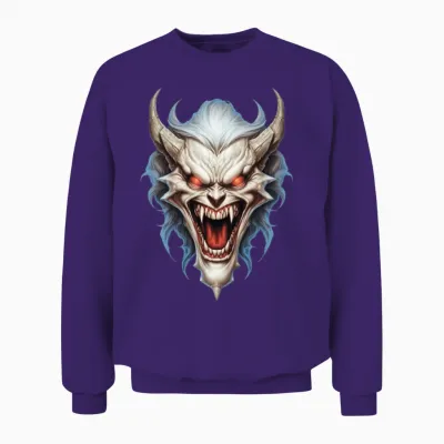 Horned Gargoyle Unisex Sweatshirt - Purple