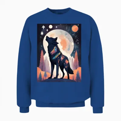 Dreamy Fox Constellation Unisex Sweatshirt - Royal