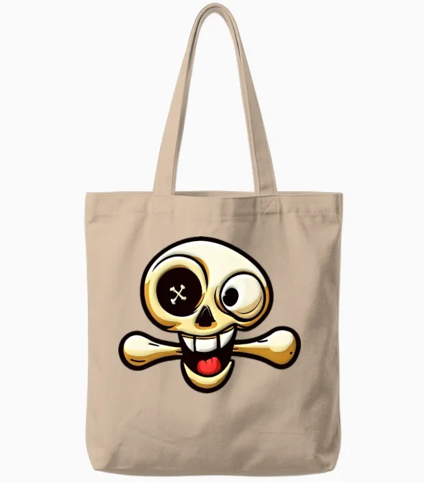 Funny Bone Tote Bags in Natural