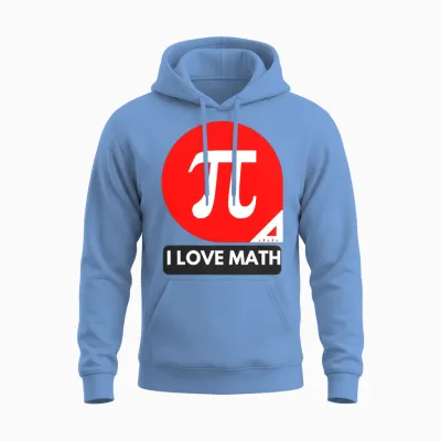 I Love Math Unisex Hoodie - Carolina Blue
