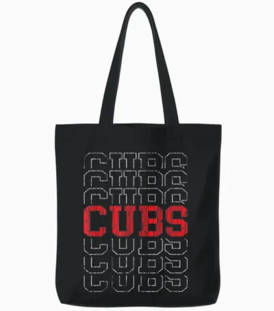 Vintage Cubs Gifts for Men Women Boys Girls Tote Bags - Black