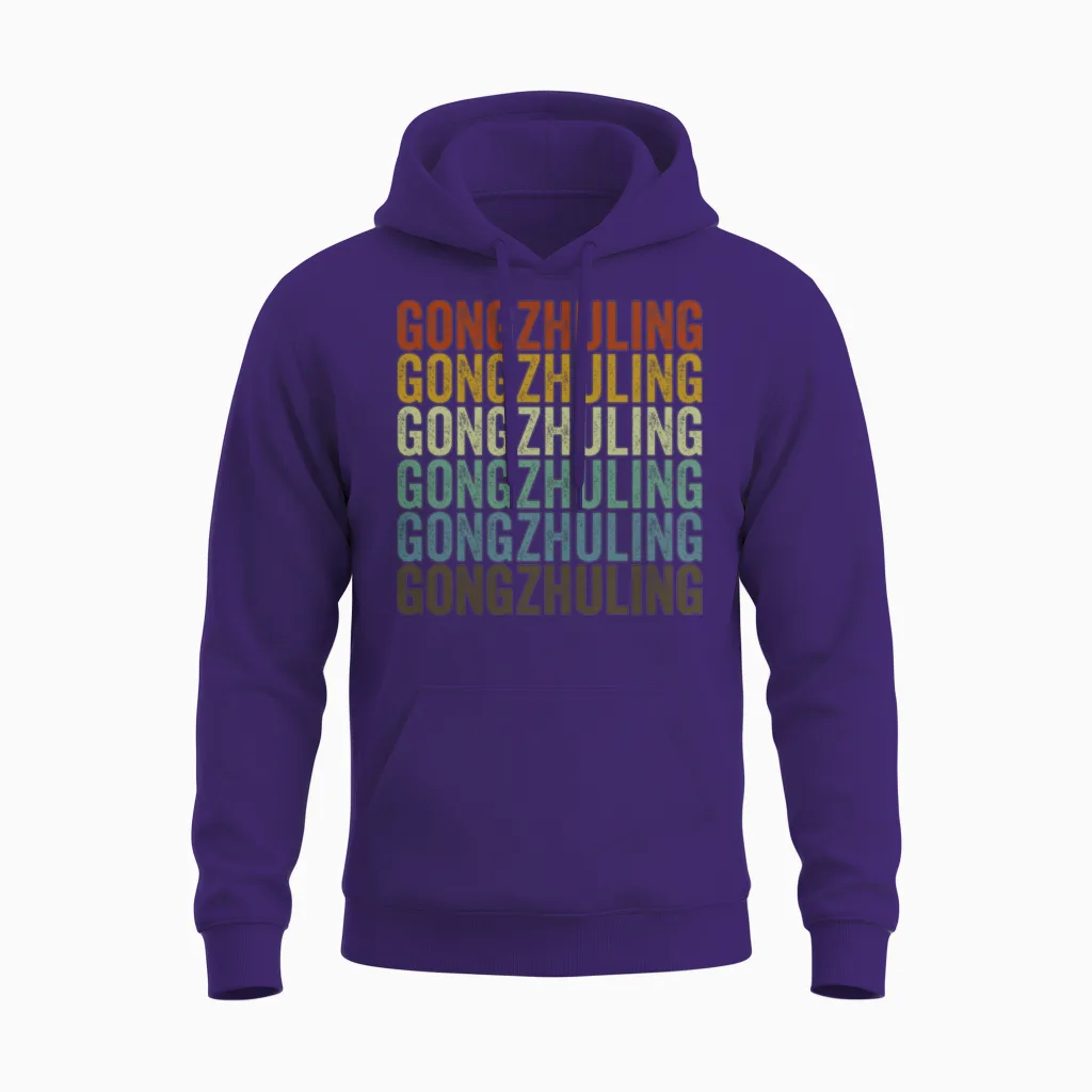 Gongzhuling China Retro Vintage Unisex Hoodie - Purple