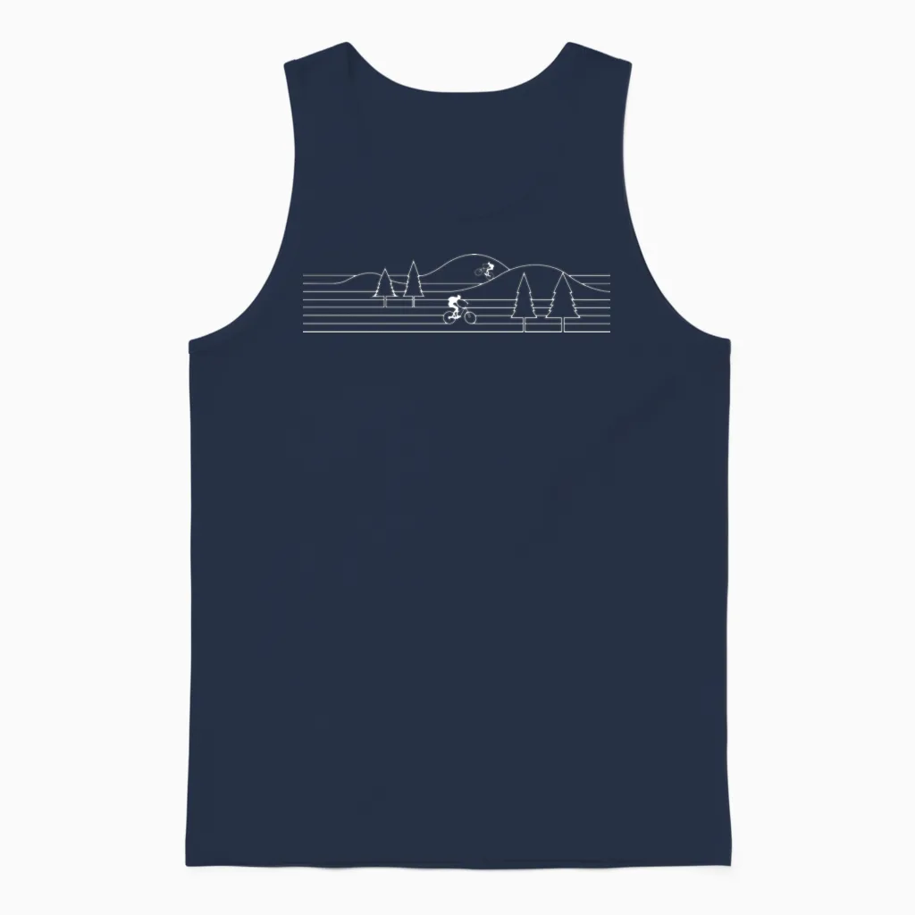 Mountain Biking Mountain Bike Cycling Unisex Tank Top in Navy