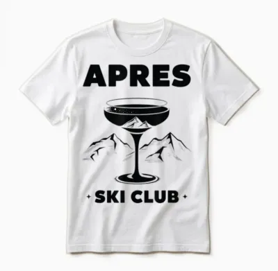 Après Ski Club Winter Party T-Shirt, White Unisex T-Shirt - White