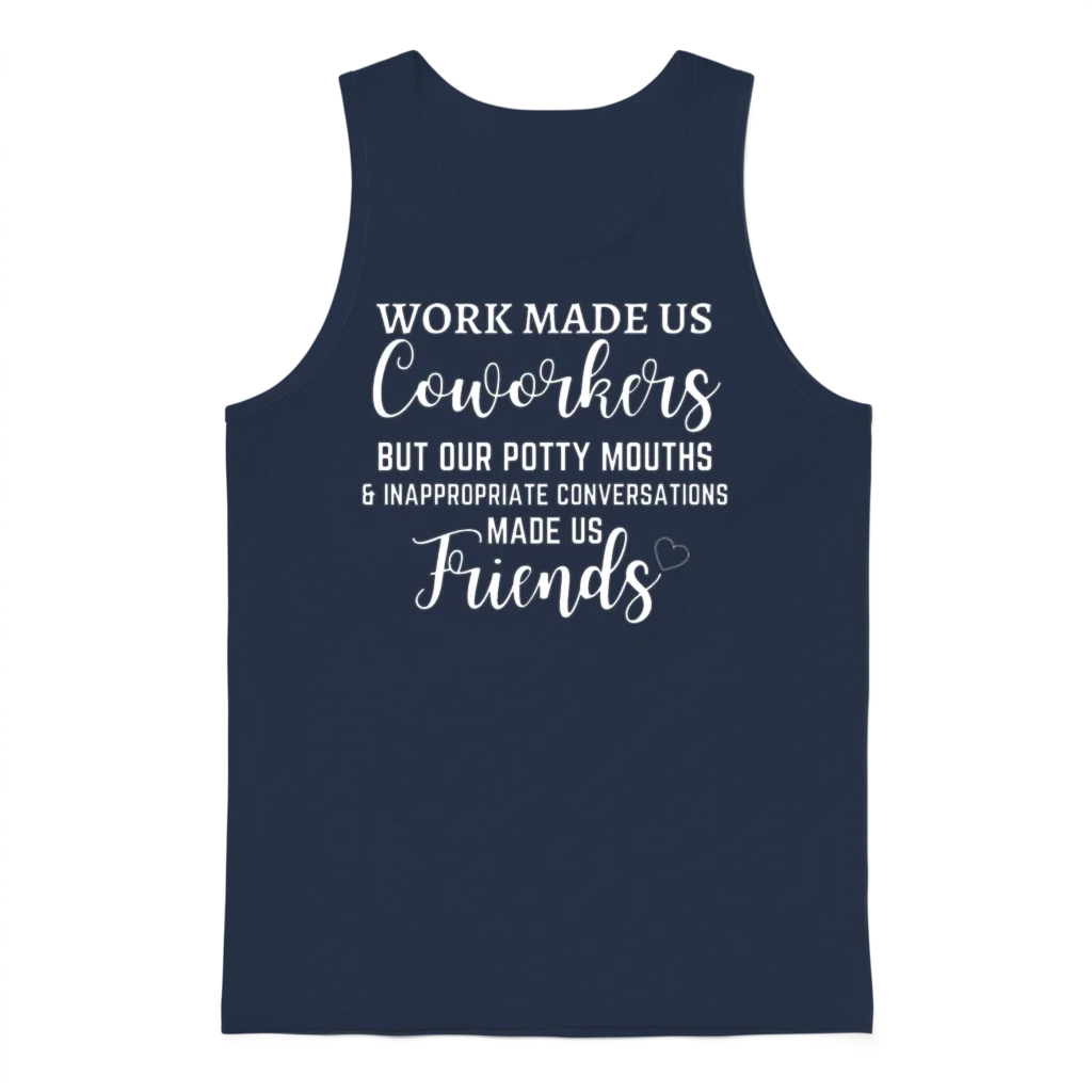Co-Worker Work Made Us Coworkers Unisex Tank Top - Navy