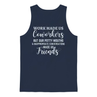 Co-Worker Work Made Us Coworkers Unisex Tank Top - Navy – 1