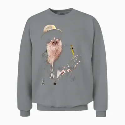Billy F Gibbons Zz Top Live Vi T-Shirt, Black, S Unisex Sweatshirt - Sport Grey