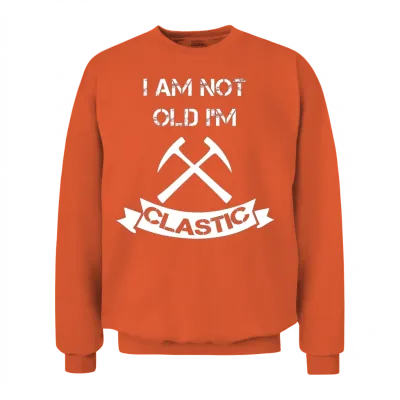 I Am Not Old Im Clastic Funny Rockhound Unisex Sweatshirt - Orange