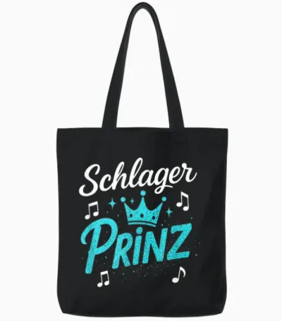 Schlager Prinz - Schlager Schlagerparty Tote Bags - Black