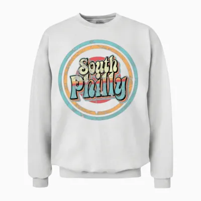 South Philly Retro Unisex Sweatshirt - White