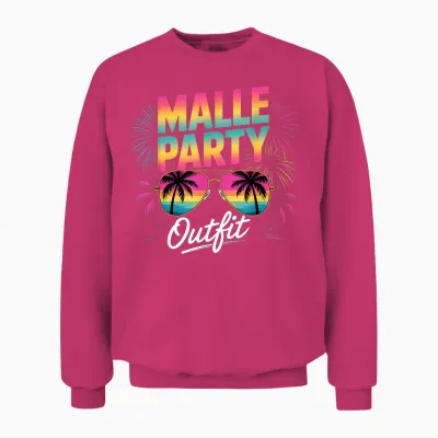 Malle Party Outfit Mallorca Unisex Sweatshirt - Heliconia