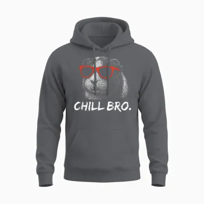 Chill Bruh – Lustiger Meerschweinchen Mit Sonnenbrille Unisex Hoodie - Charcoal