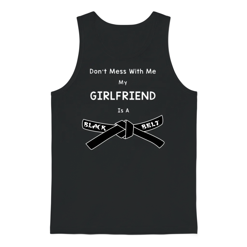 Girlfriend Black Belt Karate Martial Arts Unisex Tank Top - Black