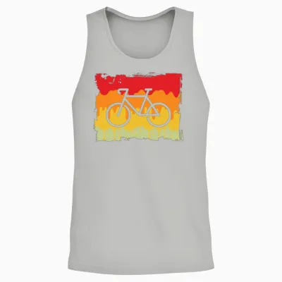 Cycling Retro Unisex Tank Top - Ash