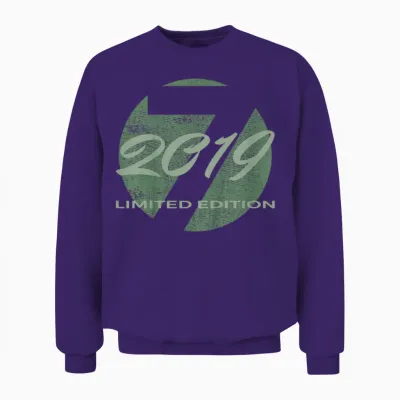 7. Geburtstag Mädchen Junge 7 Jahre 2019 Lustig Geschenk Unisex Sweatshirt - Purple